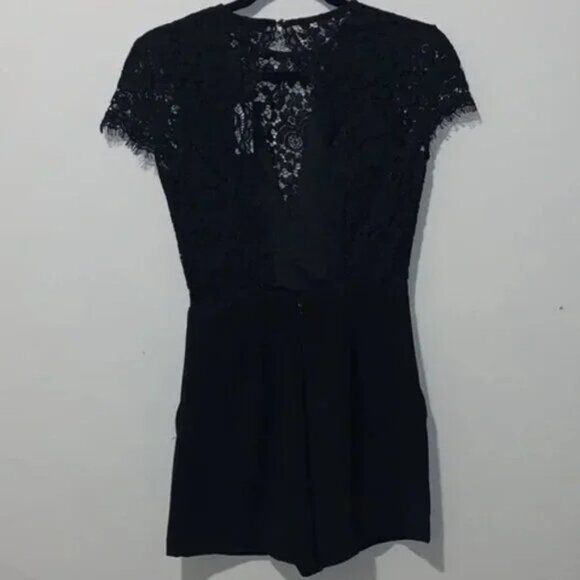 Dynamite Open Back Lace Romper - Picture 2 of 4